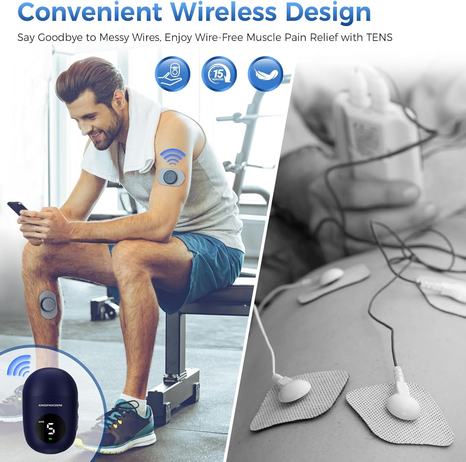 Detalle 2 de KingPavonini Wireless TENS Unit ⚡