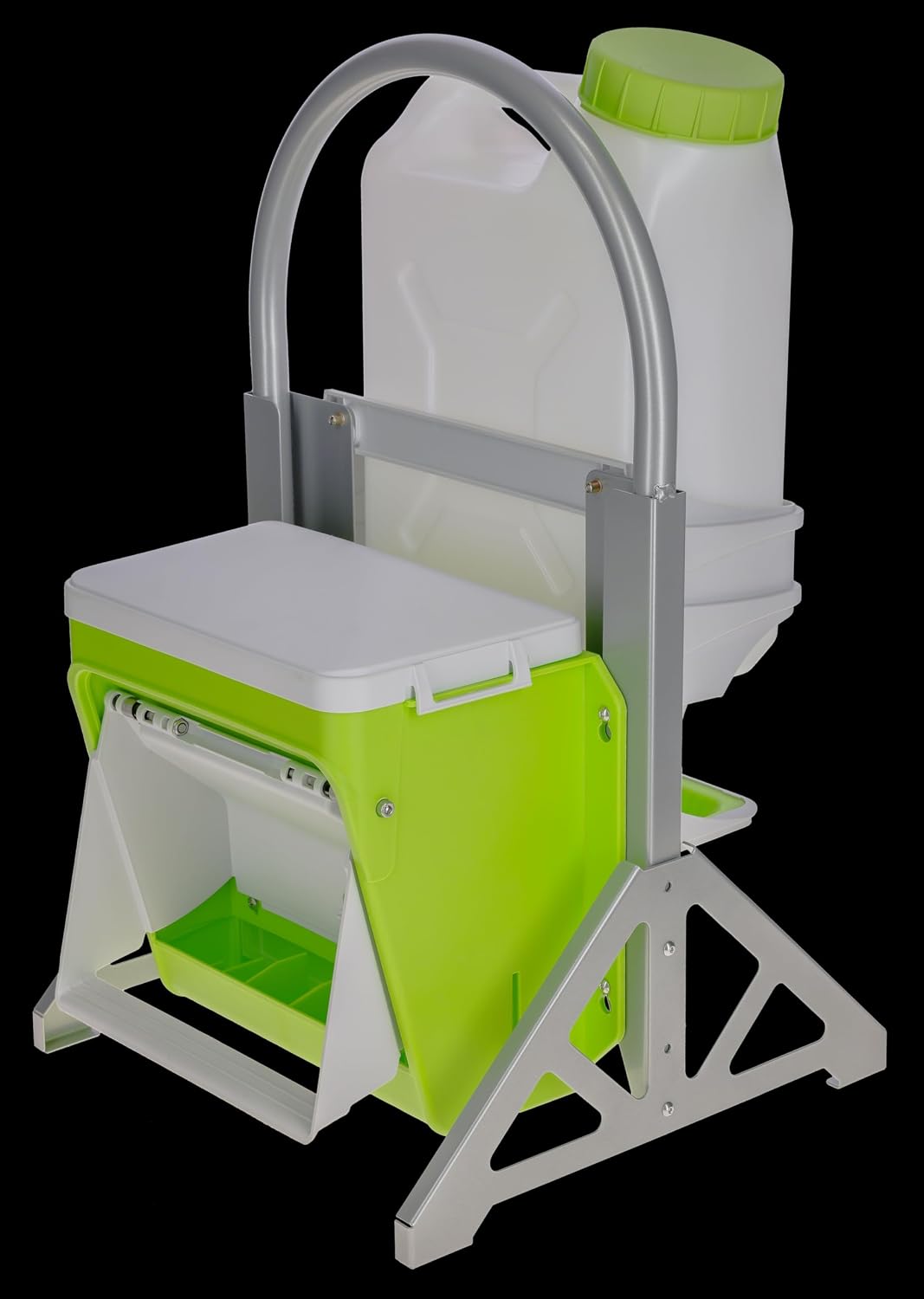 Detalle 2 de Kerbl Hobbyfarming SmartCoop – mobilny stojak do poidła i karmidła, szary