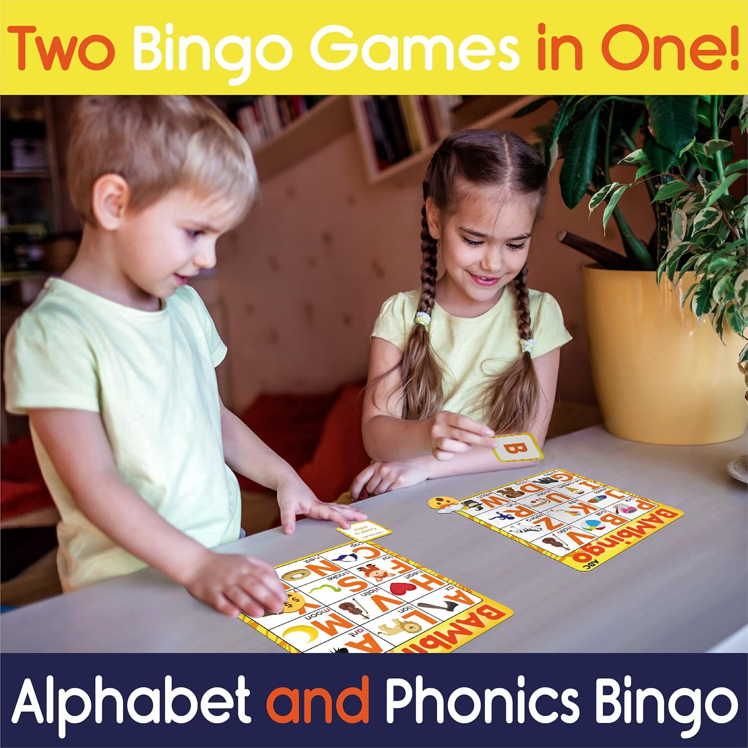 Detalle de BAMBingo Alphabet and Phonics Bingo Game with 26 Letter and 26 Phonics Cards