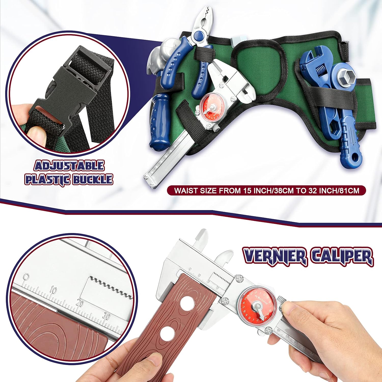 Thumbnail 3 de Vanplay Kinder-Werkzeugkoffer mit elektrischer Spielzeug-Bohrmaschine (52-teilig)