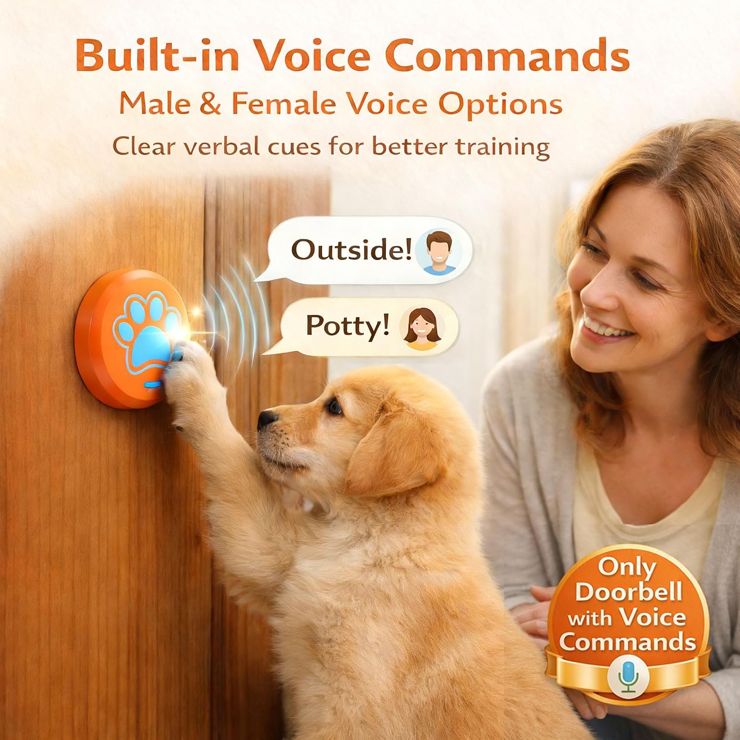 Detalle 2 de ChunHee Recordable Dog Doorbell for Toilet Training