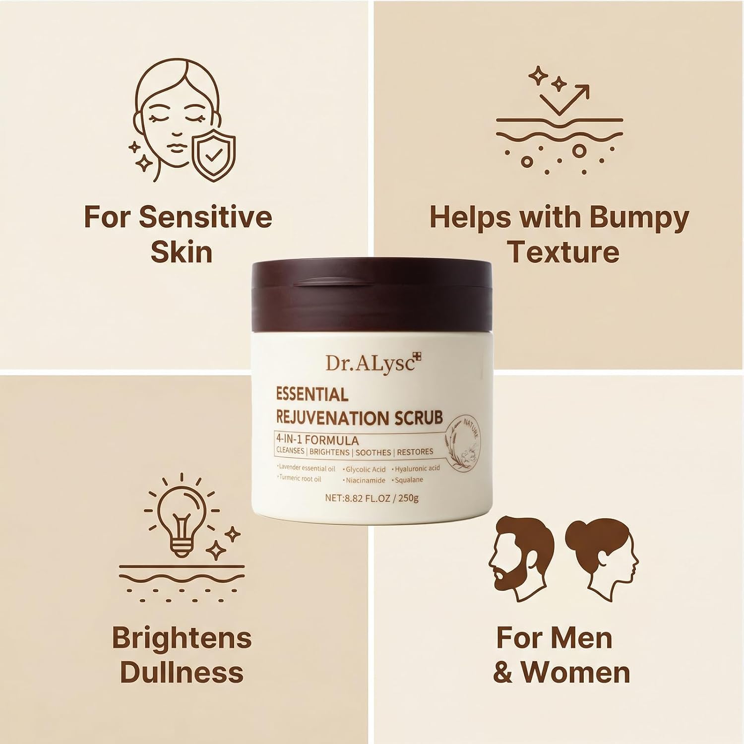 Detalle de Essence Face and Body Scrub, 8.8 oz
