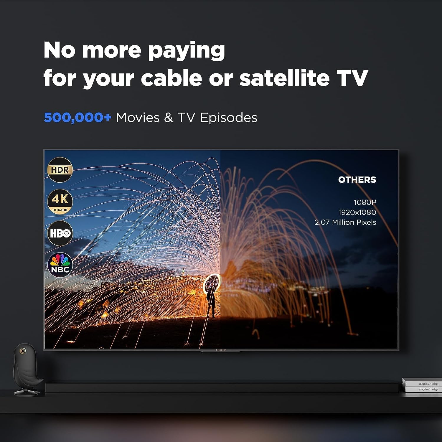 Thumbnail 2 de NGGNGG 650+ Miles Long Range Indoor Digital TV Aerial with Signal Booster (Glossy Black) + 18ft Coax Cable