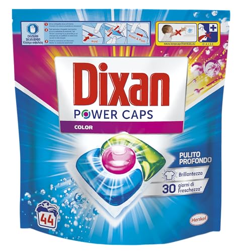 Detalle de Dixan Power Caps Color 44 Capsule: detersivo in capsula per bucato colorato