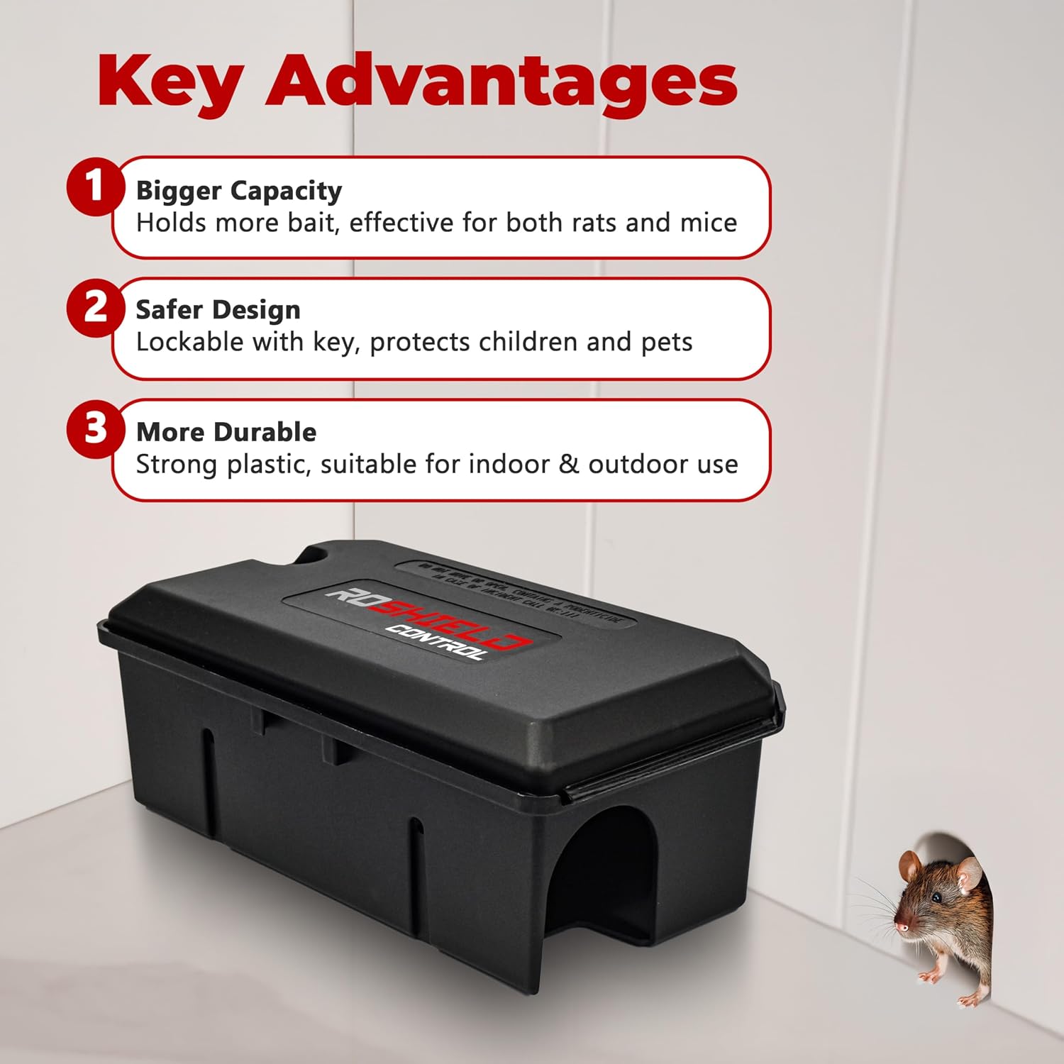 Detalle de ROSHIELD 2x Pre-Baited Rat Control Kit 2 pack ๐