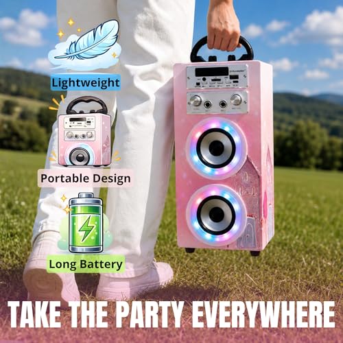 Thumbnail 6 de Dynasonic Karaoke Altavoz Bluetooth Portátil con 2 micrófonos: diversión móvil para fiestas y comuniones