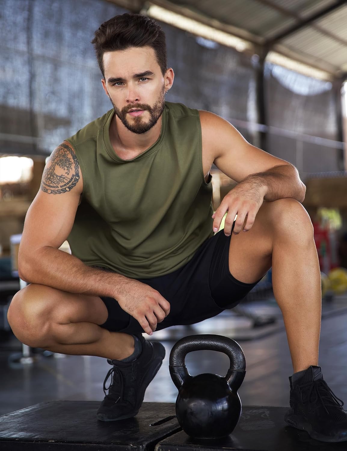 Thumbnail 2 de HUAKANG Men's Sleeveless Tank Top: A Practical, Everyday Workout Vest