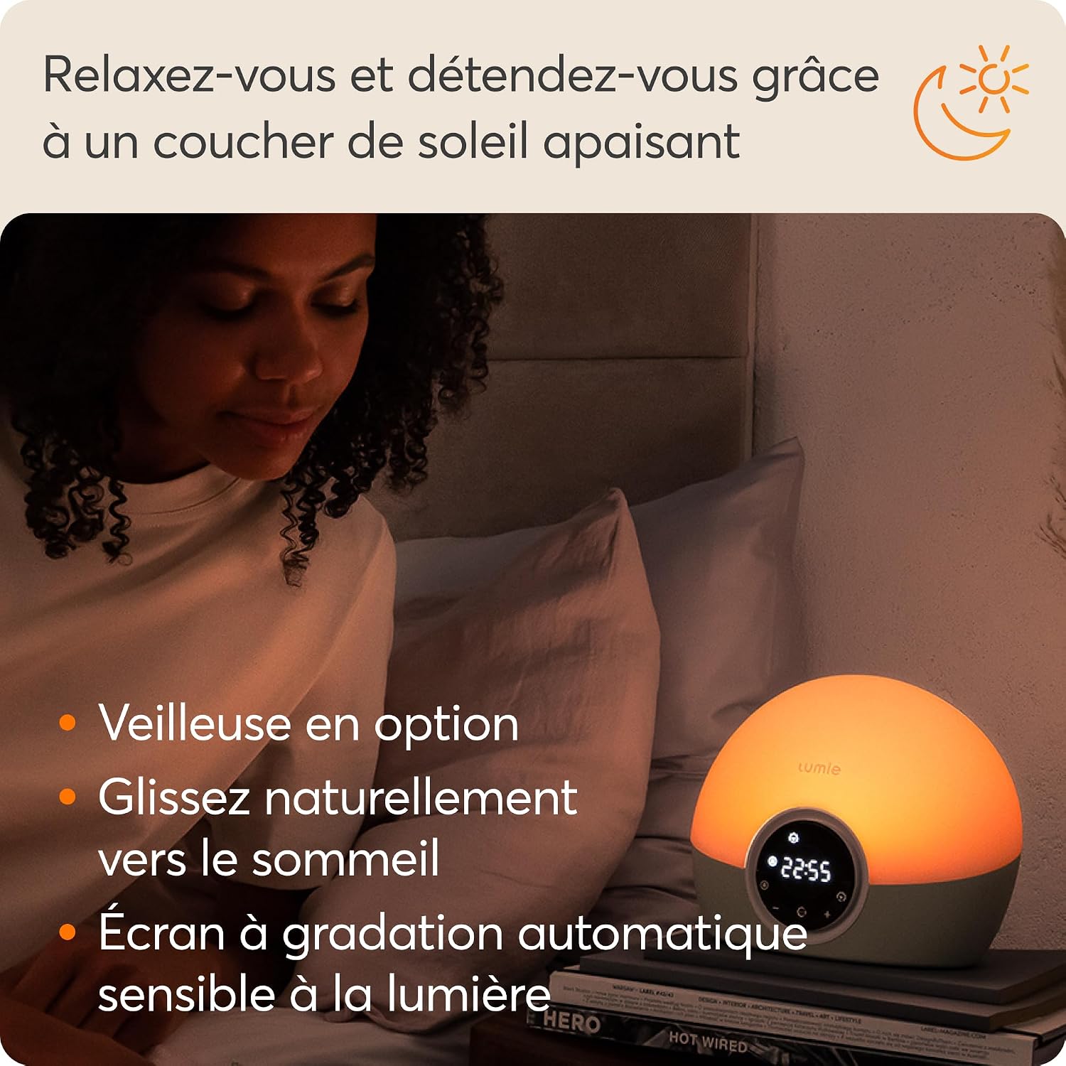 Thumbnail 4 de Lumie Bodyclock Spark 100 – Réveil et simulateur d’aube avec lampe de chevet