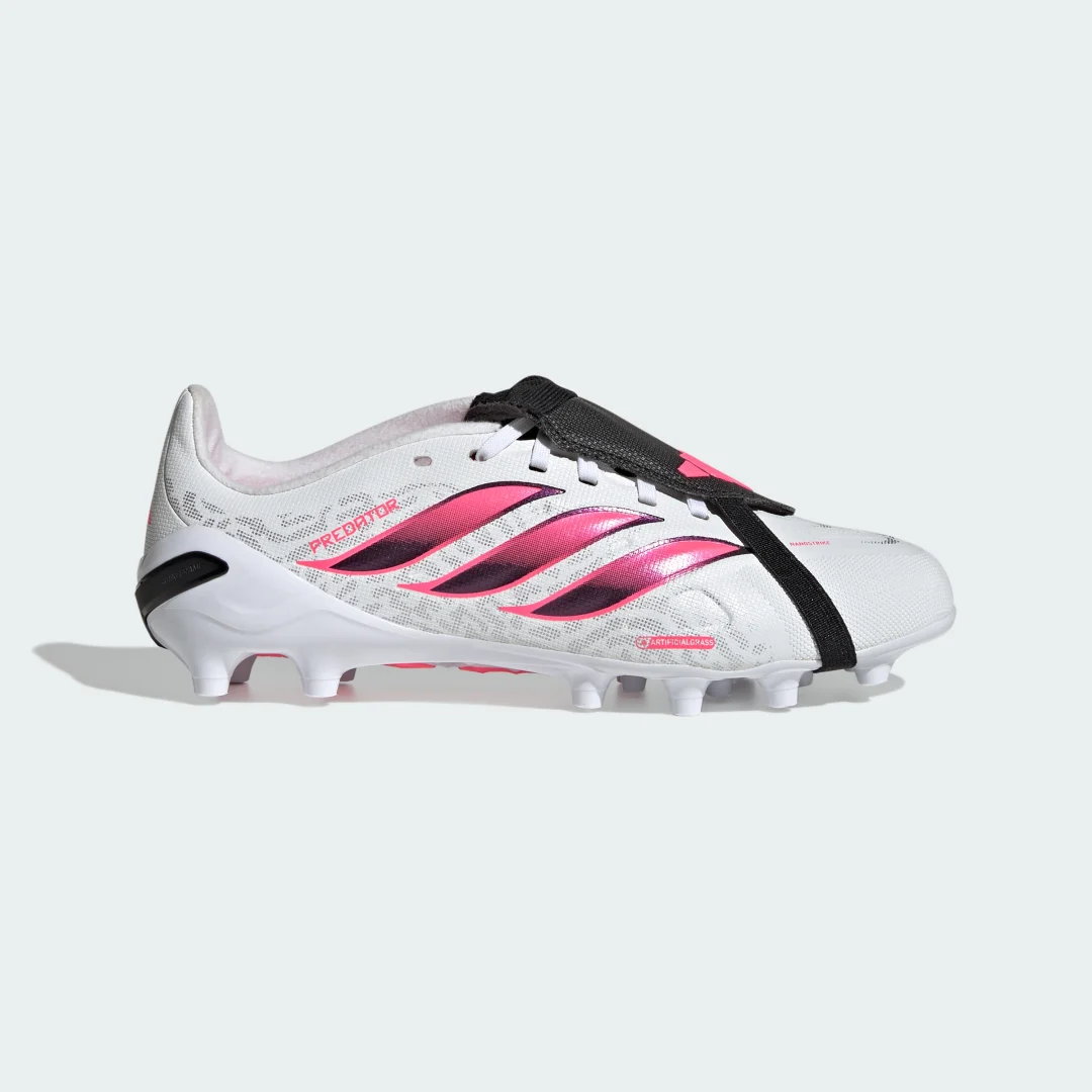 Detalle 2 de Adidas Predator League: bota de fútbol con lengüeta plegable para césped artificial (blanco)