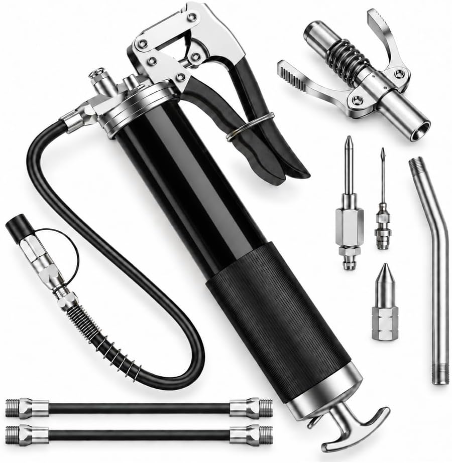 Detalle de Draforce HYQ400 Manual Grease Gun Kit, 8000 PSI, 400cc, 10-Piece