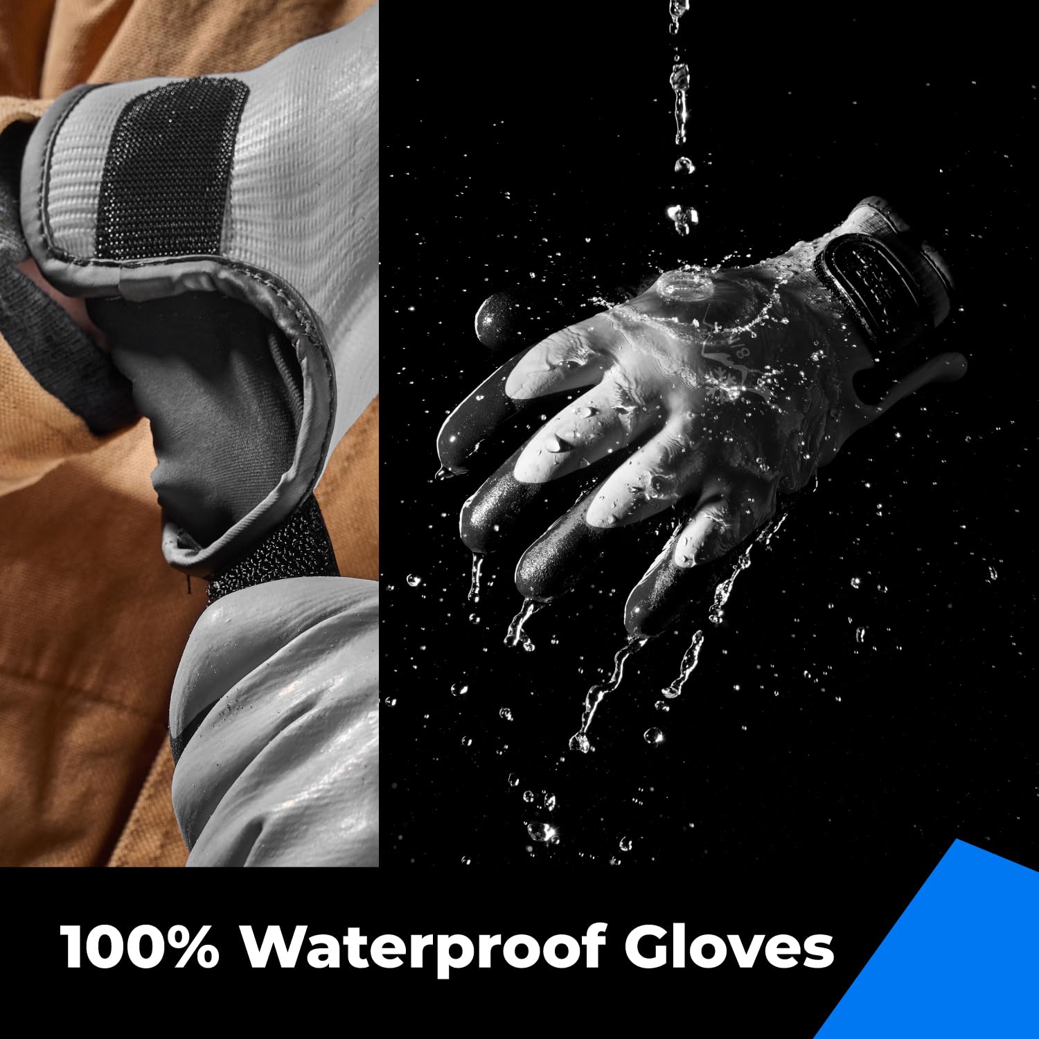 Detalle 2 de toolant 100% Waterproof Winter Work Gloves, M