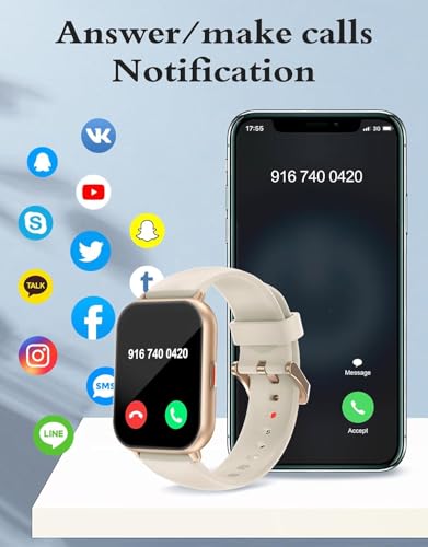 Detalle 2 de RUIMEN Montre Connectée Homme Femme – 113 Modes Sportifs, Appels Bluetooth, Notifications et Cadran Personnalisable