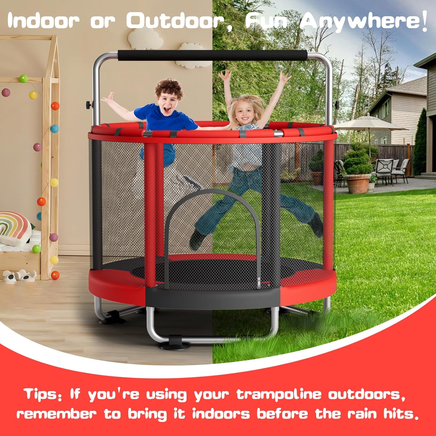 Thumbnail 4 de ZCMHAXJ 55" Trampoline 440lb Capacity for Kids 🤸