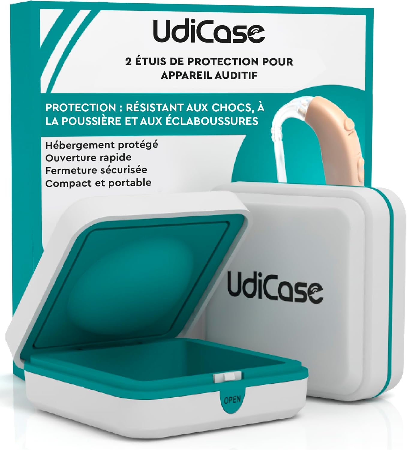 Thumbnail 6 de 200 lingettes jetables humidifiées Udiclean pour le nettoyage quotidien des appareils auditifs