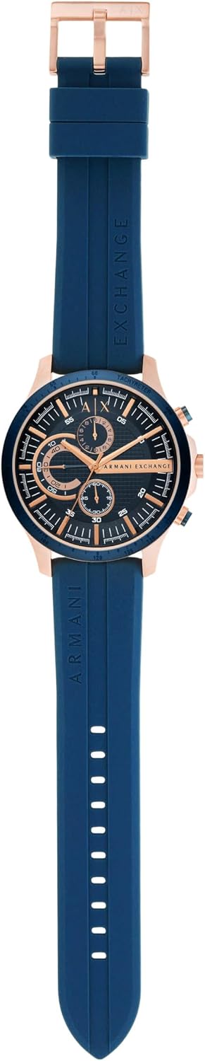 Detalle 1 de Armani Exchange orologio da uomo con cronografo al quarzo, cassa da 46 mm e cinturino in silicone