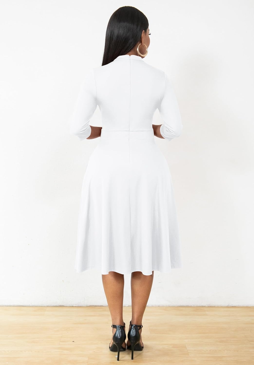 Thumbnail 3 de Nmoder Casual Dress for Women – Semi-Formal Fit & Flare Midi with Pockets