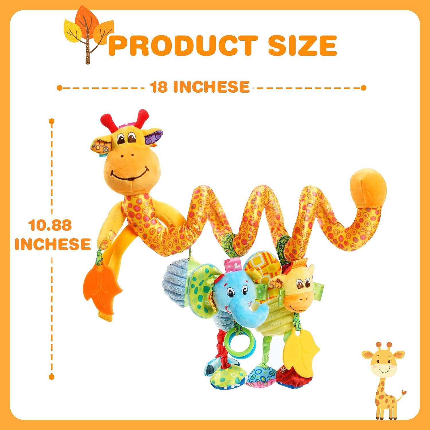 Thumbnail 3 de Jollybaby Crib Stroller Car Seat Toys (Spiral Hanging Sensory Toy with Music Box & Teether) for Baby 0–12 Months