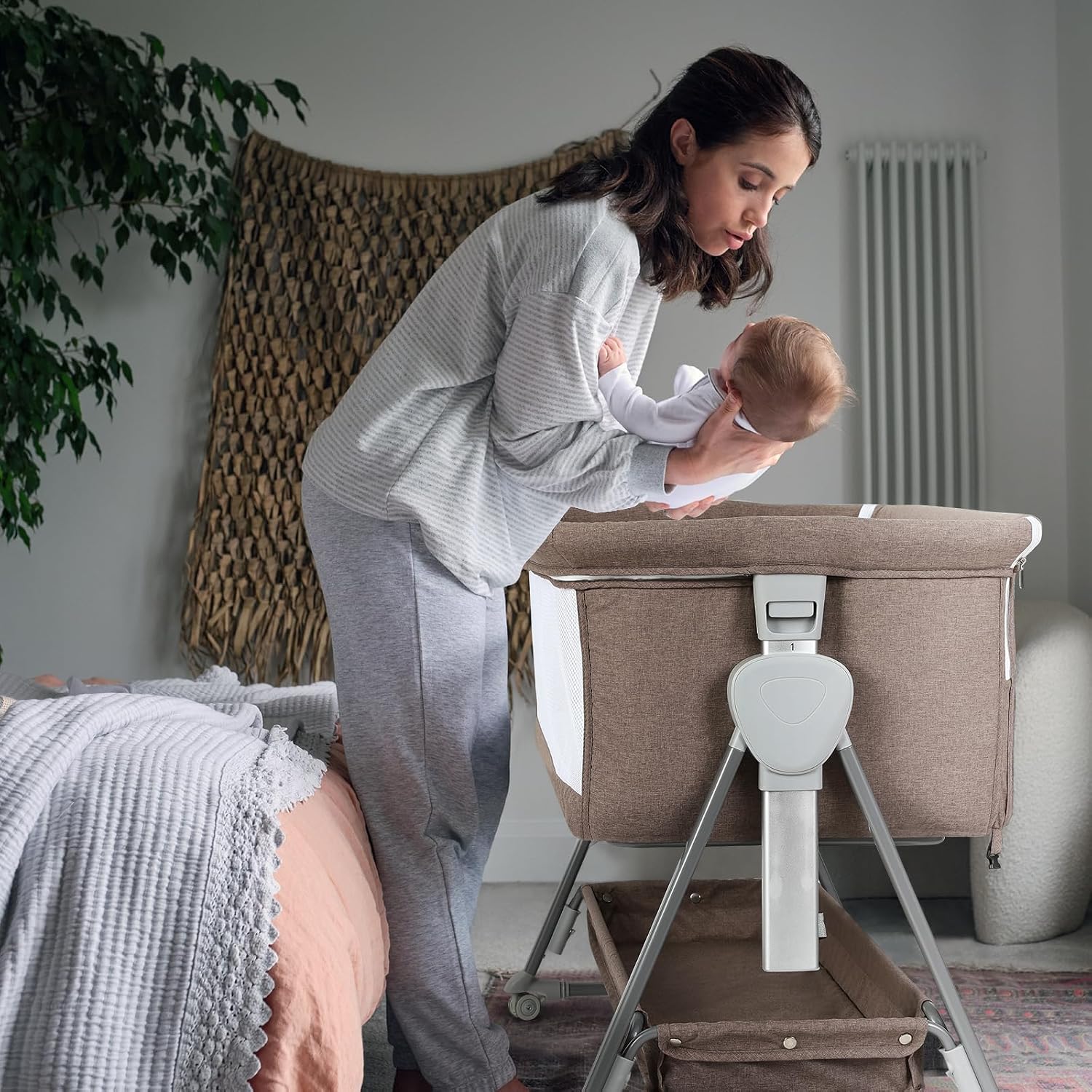 Thumbnail 6 de Cowiewie P-800L 3-in-1 Bedside Bassinet with 7 Height Settings