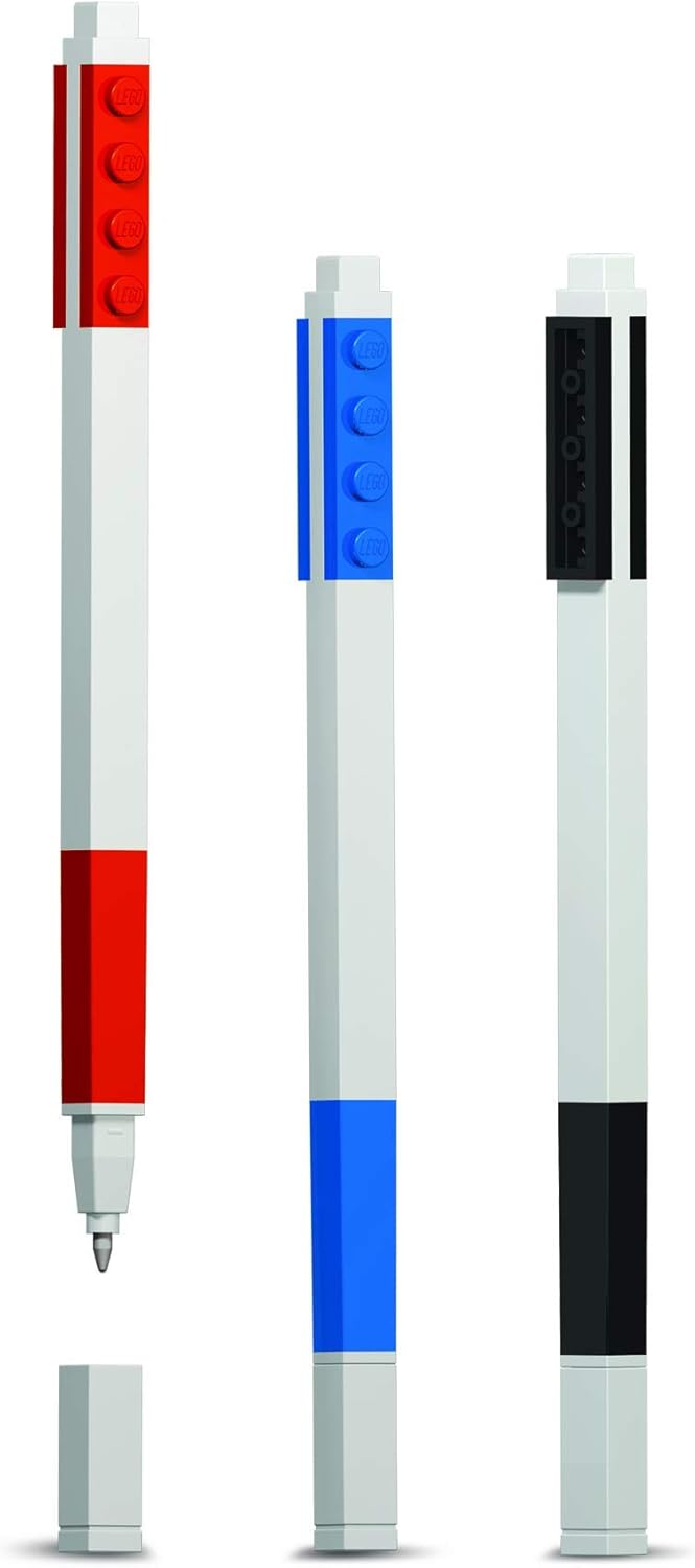 Thumbnail 2 de IQ LEGO cancelleria – Pacchetto da 3 penne gel rosso, blu e nero