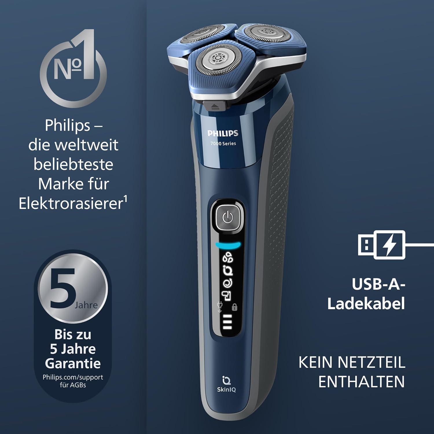 Detalle de PHILIPS Shaver Series 7000 S7885/63 – Elektrischer Rasierer für Herren