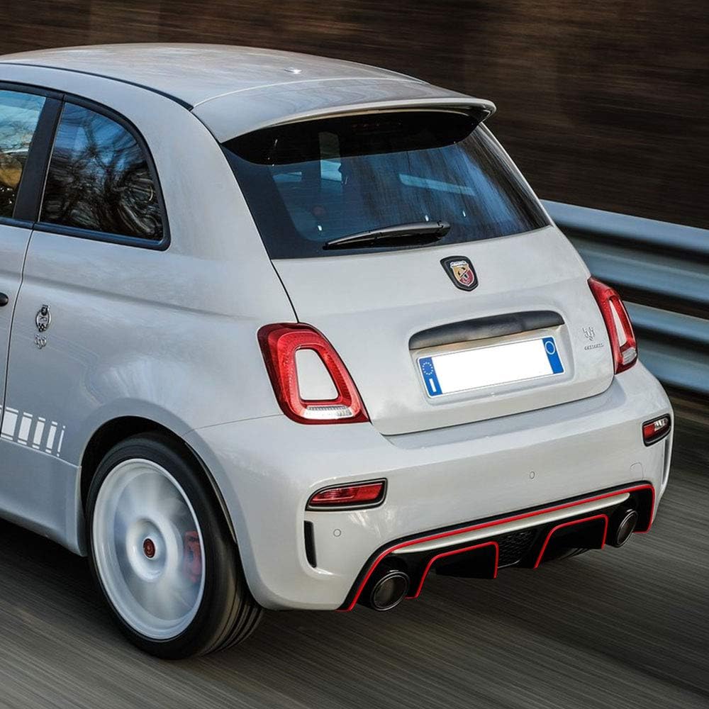 Detalle 2 de Profilo Adesivo per Paraurti Posteriore Fiat 500 Abarth - Rosso di 4R Quattroerre.it