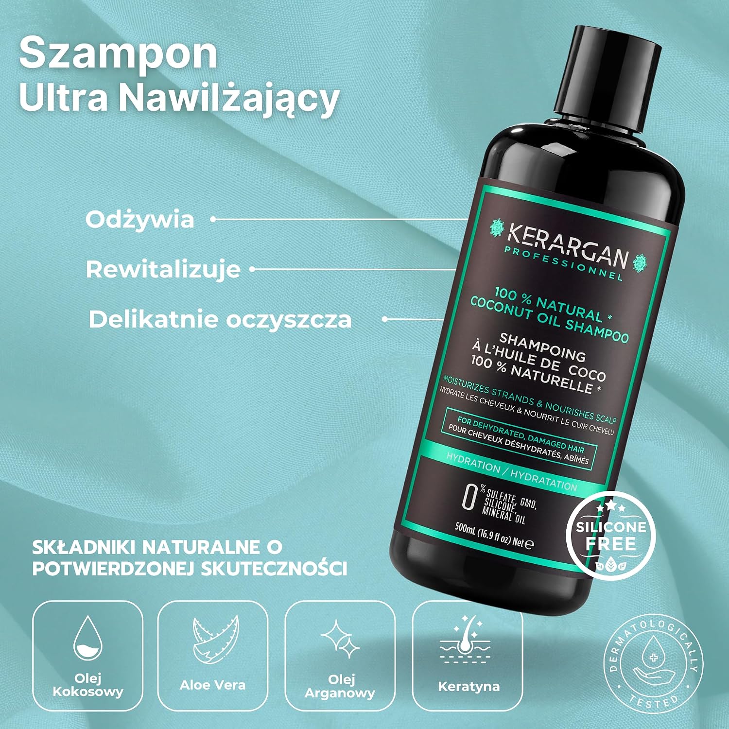 Thumbnail 2 de KERARGAN Duo szampon i odżywka z olejem kokosowym, 2x500 ml