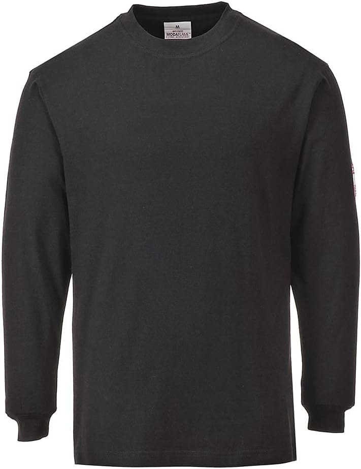 Thumbnail 3 de Portwest T-shirt manches longues flamme résistant et antistatique noir FR11BKRL (taille L)