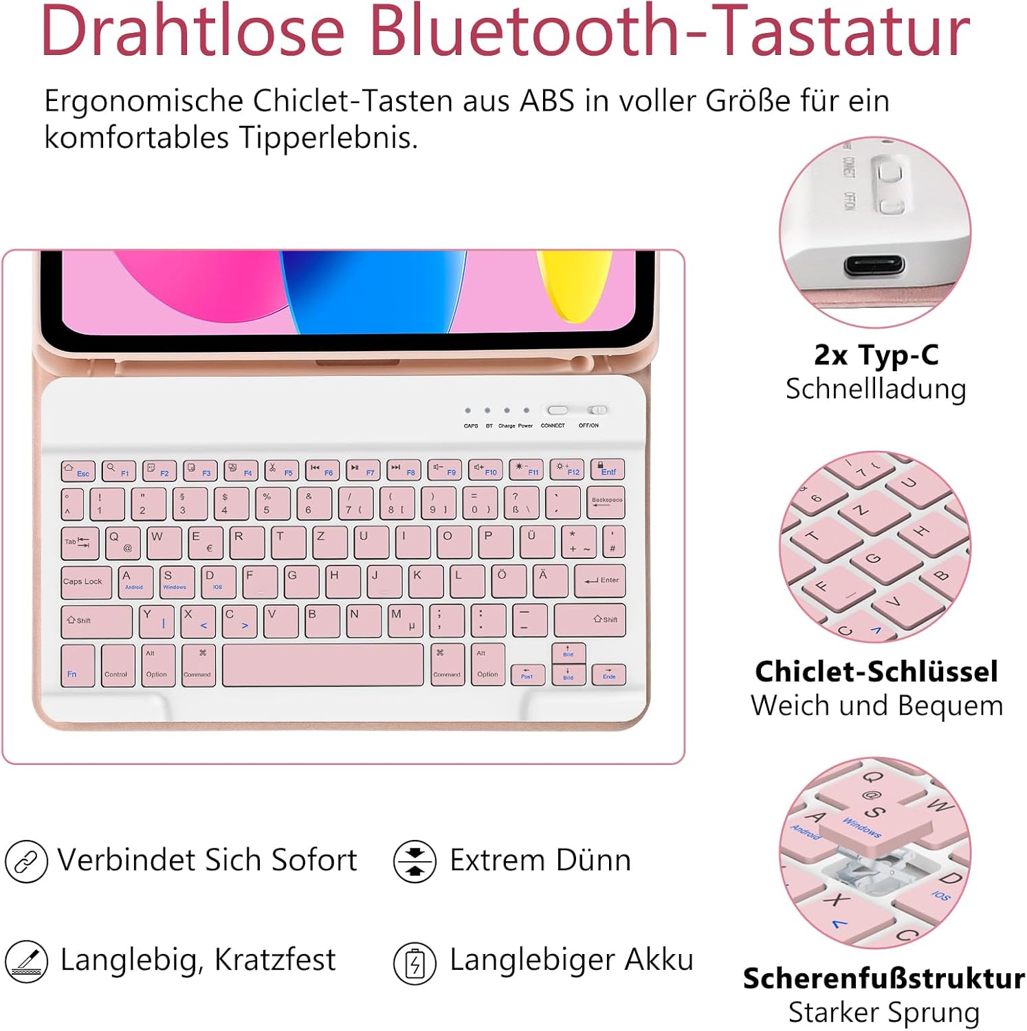 Detalle 2 de TQQ Tastaturhülle 11 Zoll