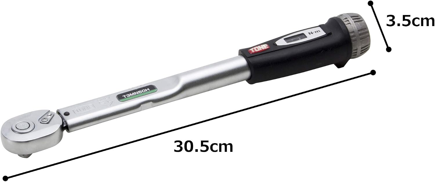 Detalle de トネ T3MN50H プレセット形トルクレンチ 9.5mm角・10~50N・m
