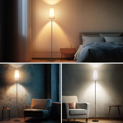 Thumbnail 6 de Wudyfei LED Floor Lamp, 67" Tall, Black – 9W Bulb with 3 Colour Temperatures