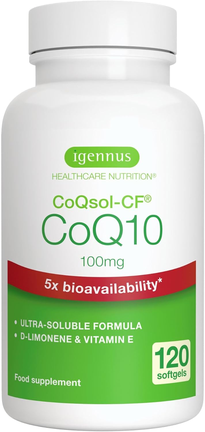 Detalle de Igennus Healthcare Nutrition IGN282 CoQ10-softgels 100 mg met CoQsol-CF