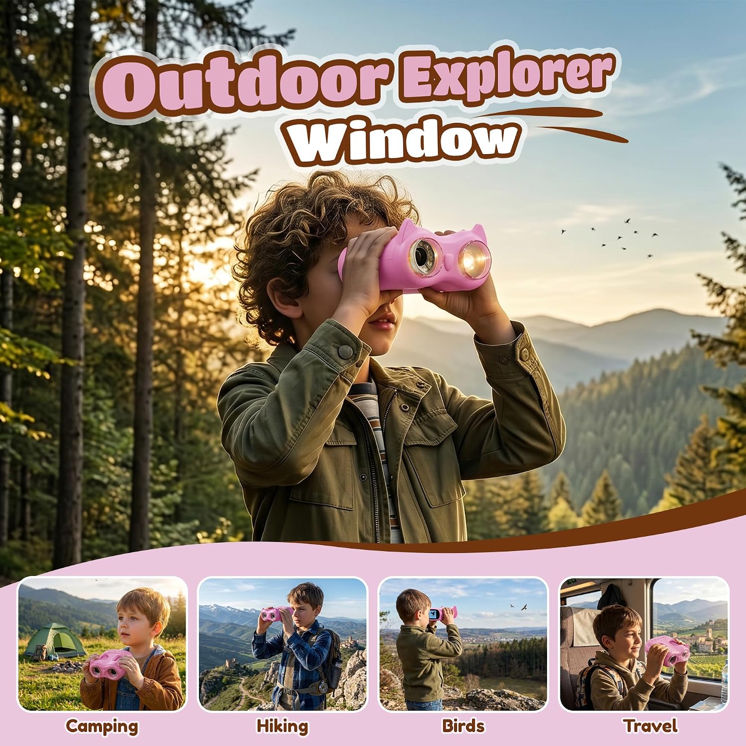 Thumbnail 3 de 1000X Digital Mikroskop für Kinder Pocket – 2-in-1 Lupen- und Teleskop-Setup, USB-C Rosa