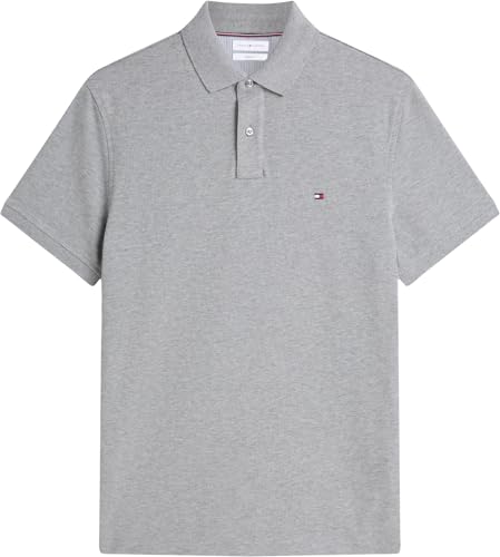 Detalle de Tommy Hilfiger Polo de Manga Corta Hombre Core 1985 Regular Fit — Gris (XL)