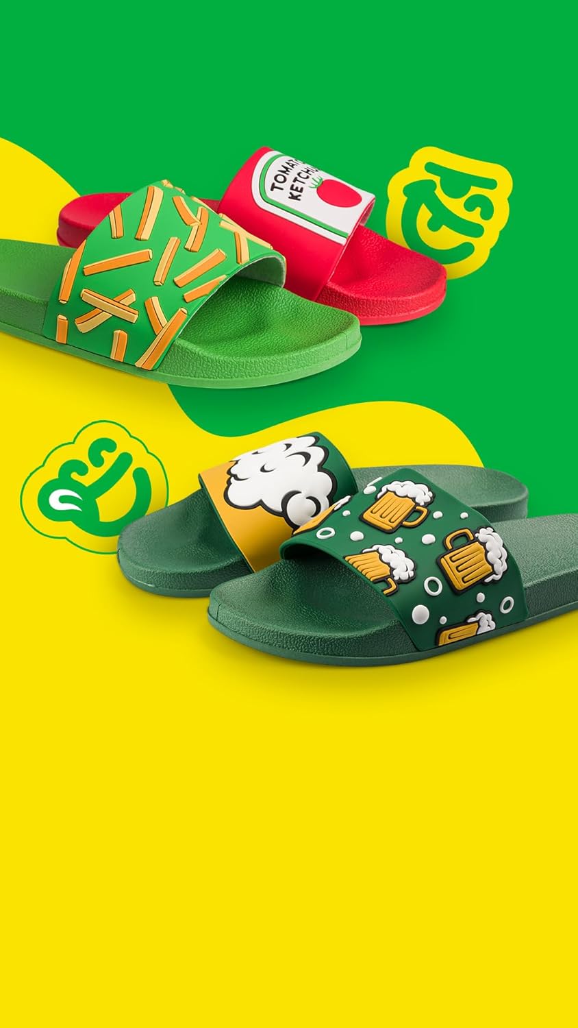 Detalle de Dedoles Badeschuhe & Hausschuhe – lustige Unisex-Slides für Damen, Herren und Kinder