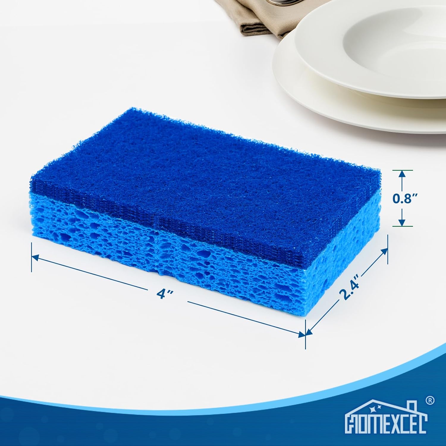 Thumbnail 4 de HOMEXCEL Kitchen Sponges (24 pcs) — Non-Scratch Dual-Sided Scrub & Wipe Sponges