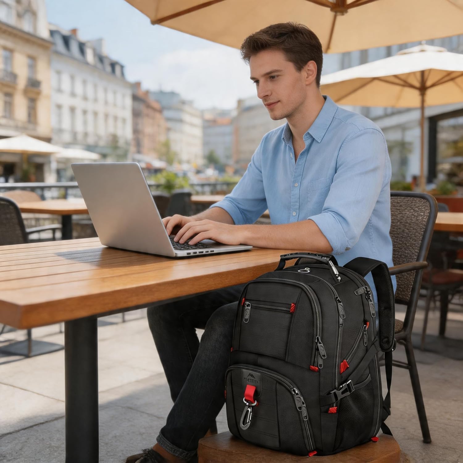 Thumbnail 6 de MATEIN laptoprugzak 17 inch, 55 liter met USB-poort en meer dan 20 vakken