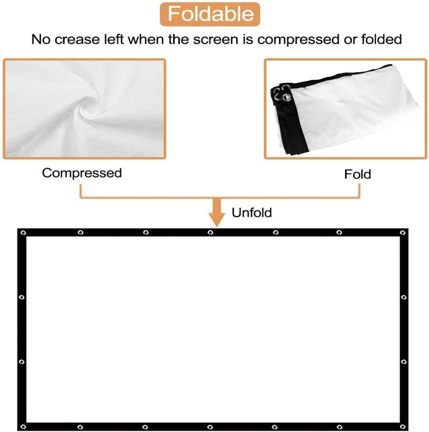 Thumbnail 4 de OWill Pantalla Proyector 120" HD Plegable para Cine 🎥