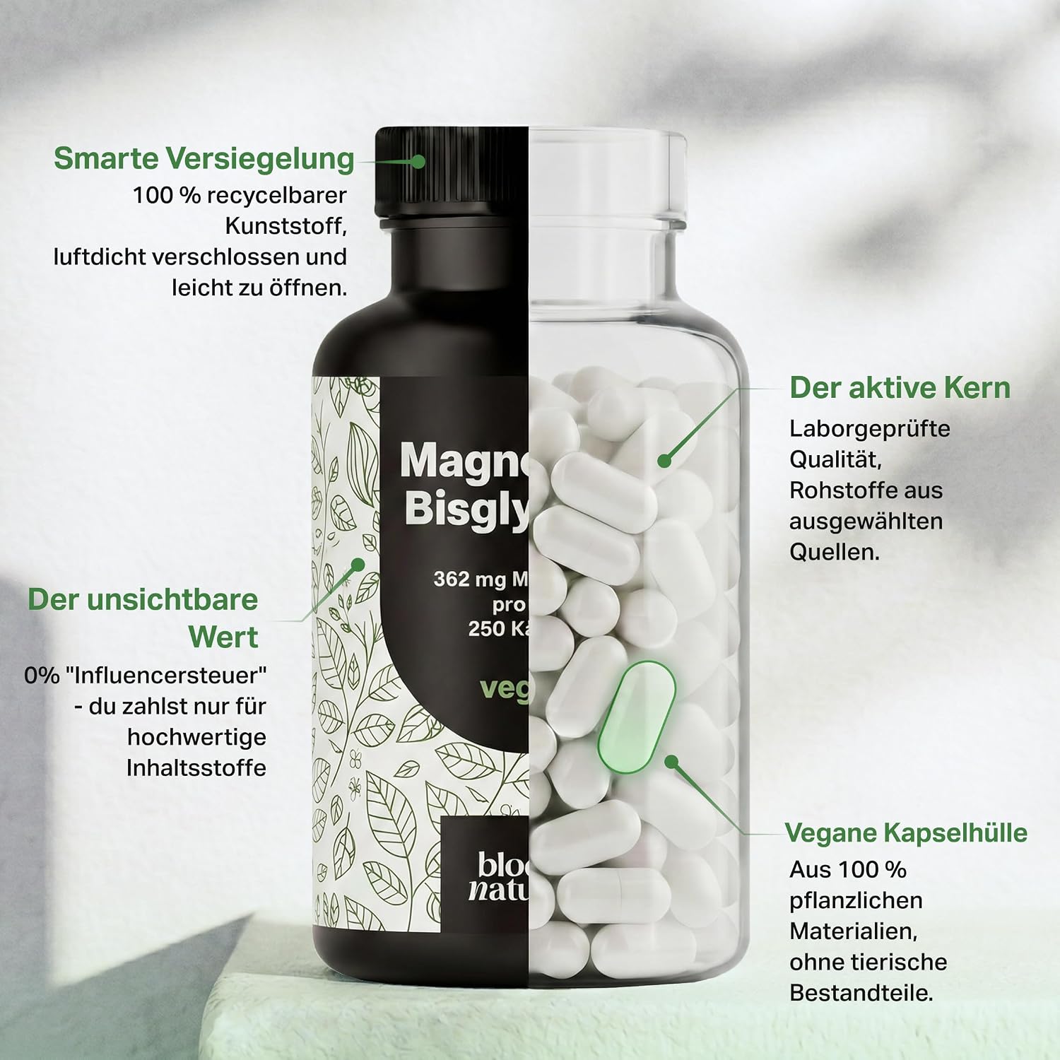 Thumbnail 4 de Magnesium Bisglycinat Hochdosiert 250 Kapseln