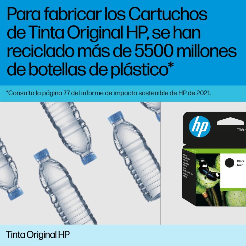 Detalle de Cartucho de Tinta Original HP 924e EvoMore Negro: rendimiento sostenible para tu oficina