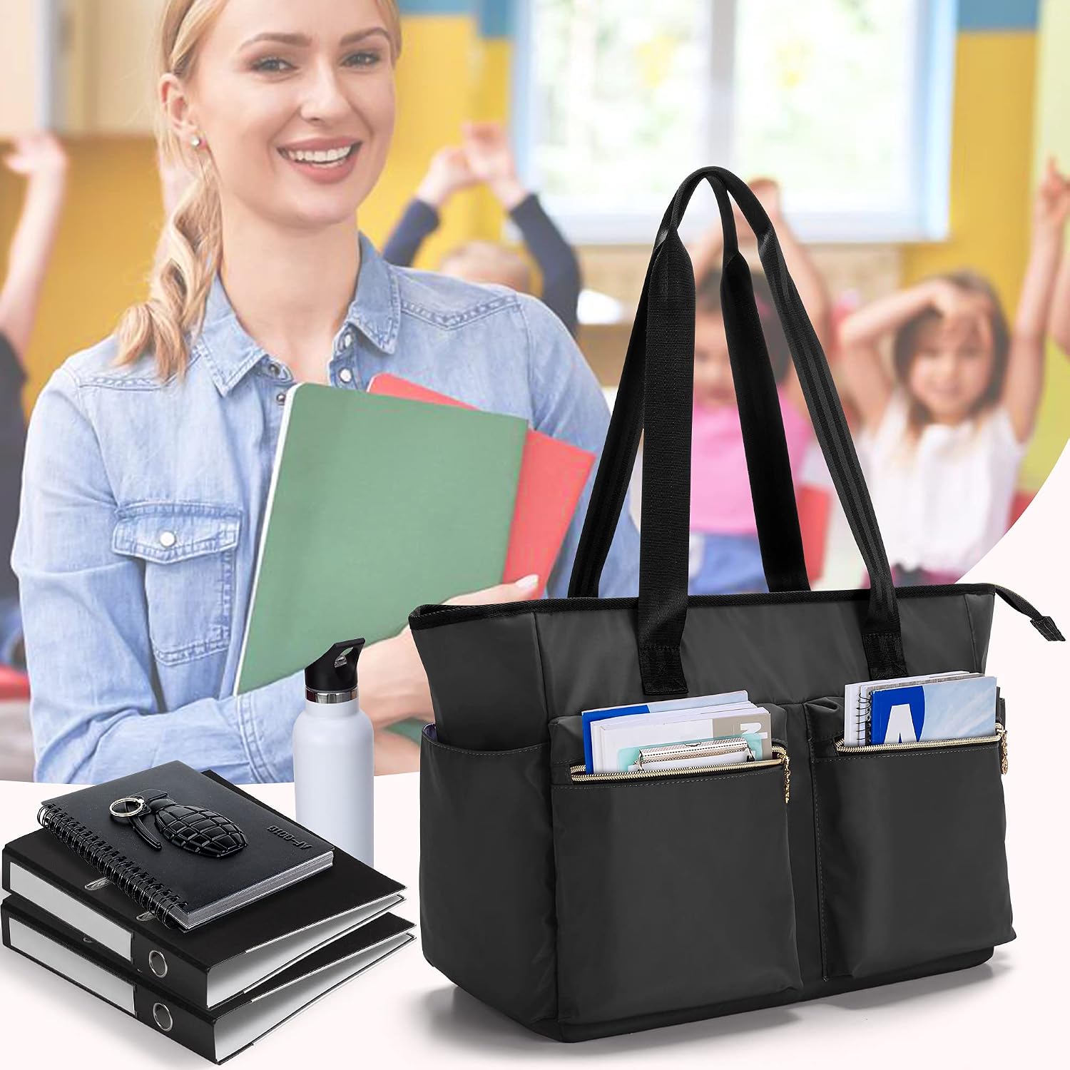Thumbnail 1 de Damero Portable Teacher Tote Bag 15.6 Inch Laptop Sleeve