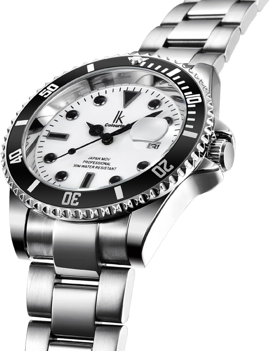 Thumbnail 2 de Alienwork IK Orologio Uomo Donna Calendario, Cinturino in Metallo