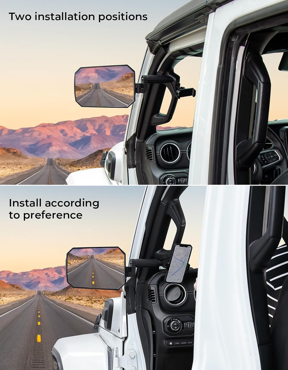 Detalle de JOYTUTUS Mirrors Doors Off for 2018-2023 Wrangler
