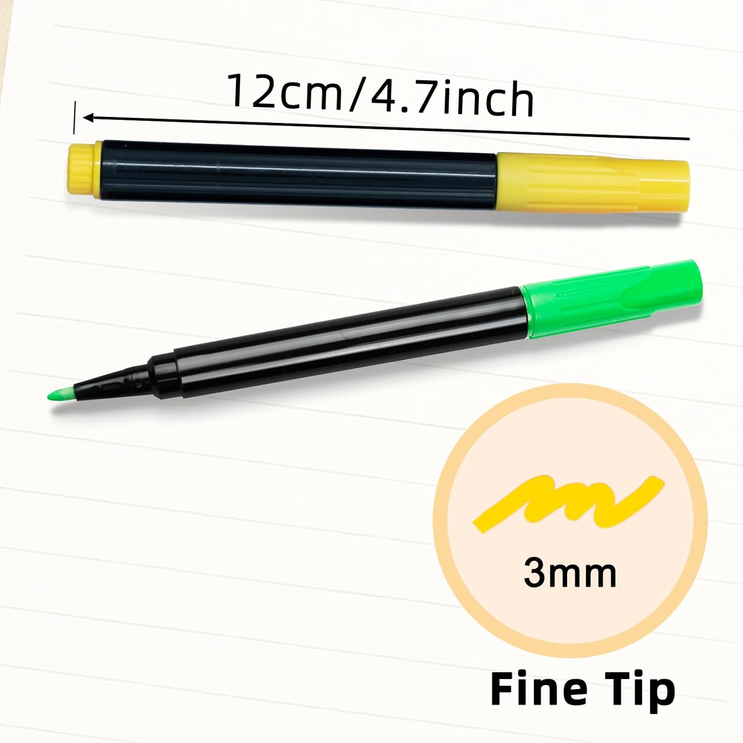 Thumbnail 1 de Solorage 12 Colour Dry/Wet Erase Markers (3mm) for LED Drawing Boards