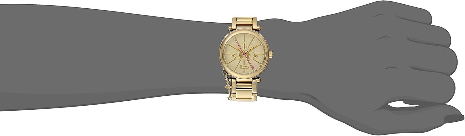 Detalle 2 de Vivienne Westwood Kensington II Quartz Watch VV006KGD with Gold Dial