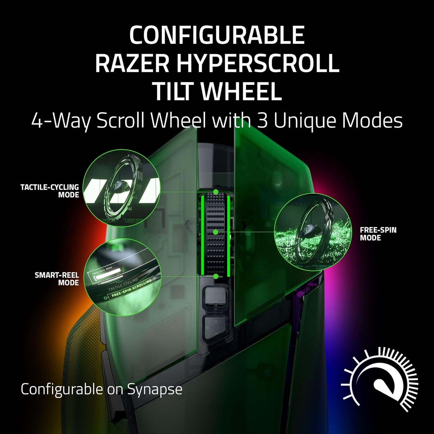 Detalle de Razer Basilisk V3 Pro 35K RZ01-05240300-R3U1 Wireless Gaming Mouse