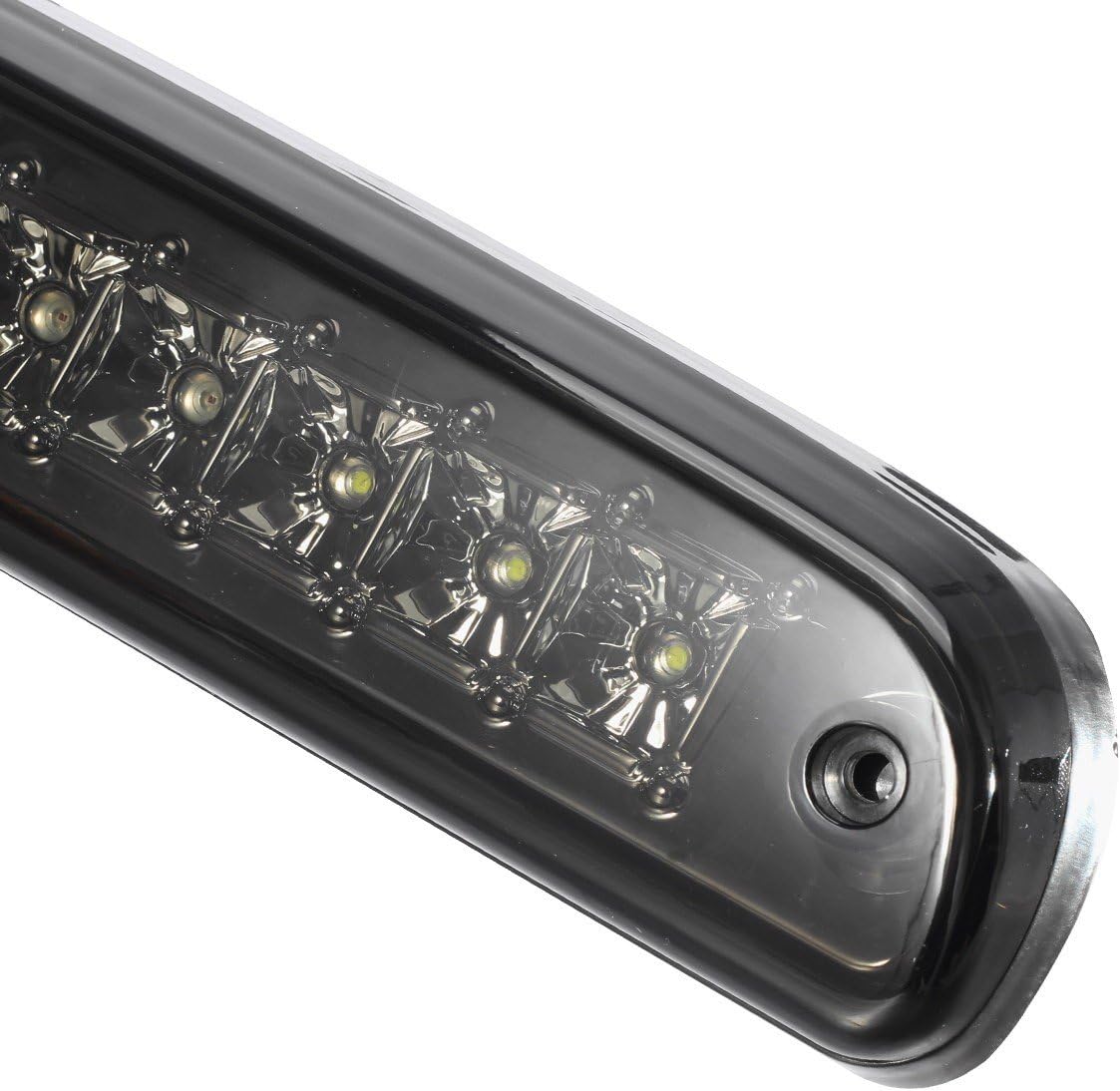 Detalle de Partsam Red/White 12 LED Smoke Lens Chrome Housing 3rd Brake Light for Ford Super Duty & Ranger (1999-2016 F-Series, 1993-2011 Ranger)