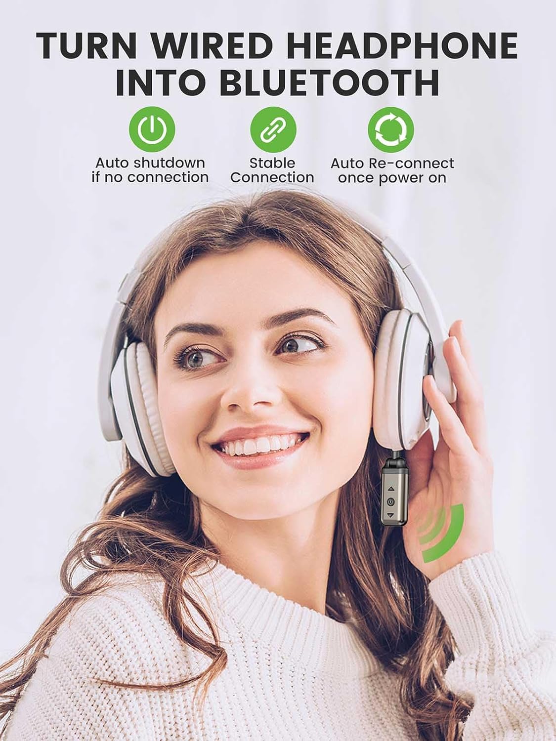 Thumbnail 6 de HVMLAK Air88 Aux Bluetooth 5.4 Adapter Auto – kabelloses Audio für unterwegs, rotierender 3.5 mm Anschluss