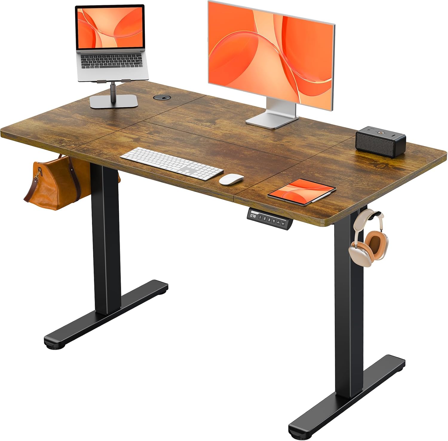 Detalle de ErGear Elektrisch höhenverstellbarer Schreibtisch 120x60 cm mit 4 Speicherfunktionen