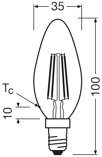 Thumbnail 6 de Osram lot de 3 ampoules LED flamme E14, 4 W, blanc chaud 2 700 K