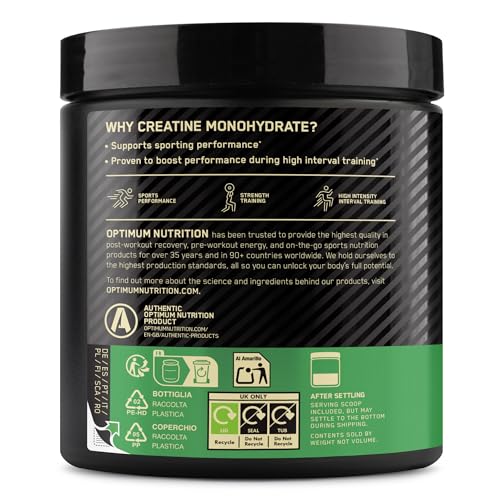 Thumbnail 1 de Optimum Nutrition Micronised Creatine Monohydrate Powder, 247.5g – finely milled, fast-absorb athletic creatine